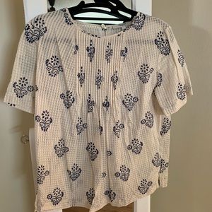 Madewell short sleeve bib top